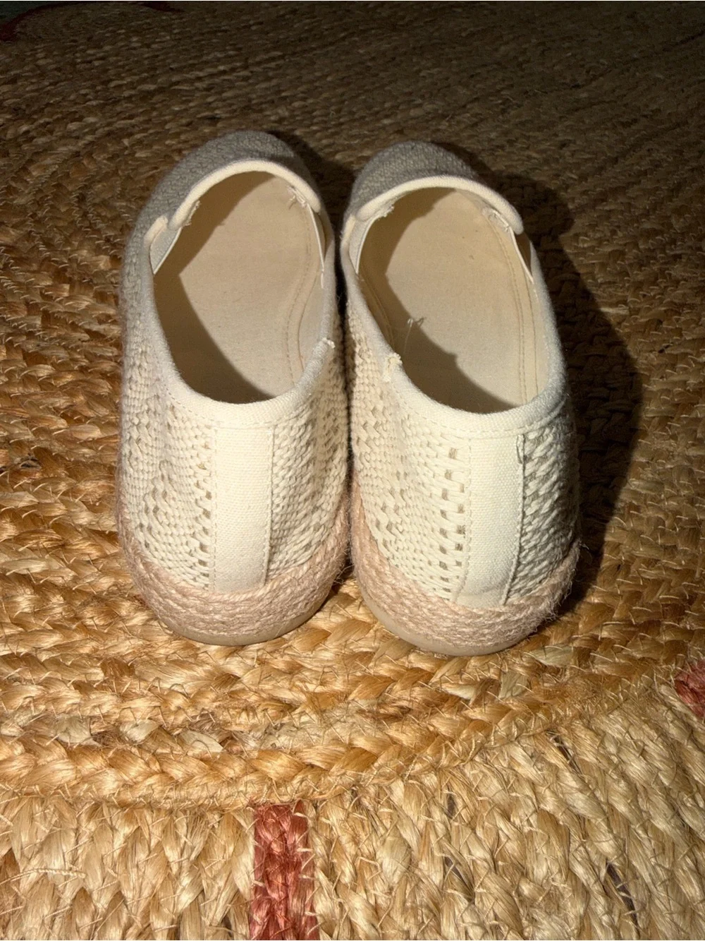 Esprit Cream Knit Slip-On Espadrilles